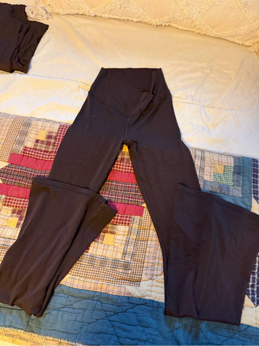 High-Waist Brown Flare Lounge Pants